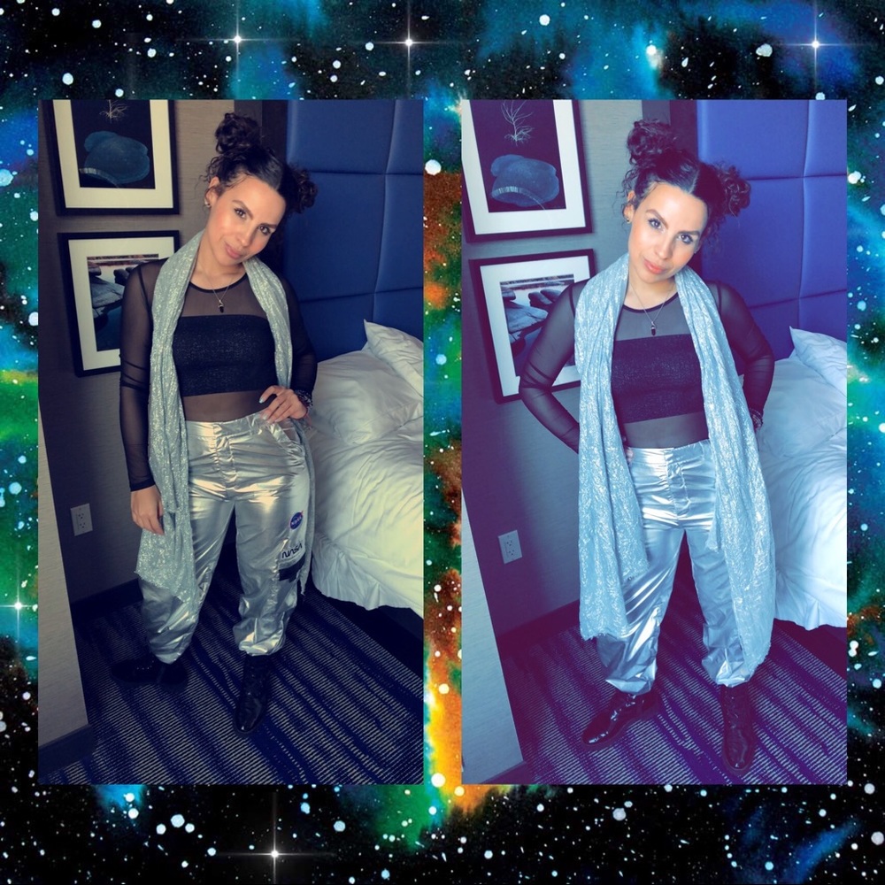 Forever 21, NASA moon metallic pants
